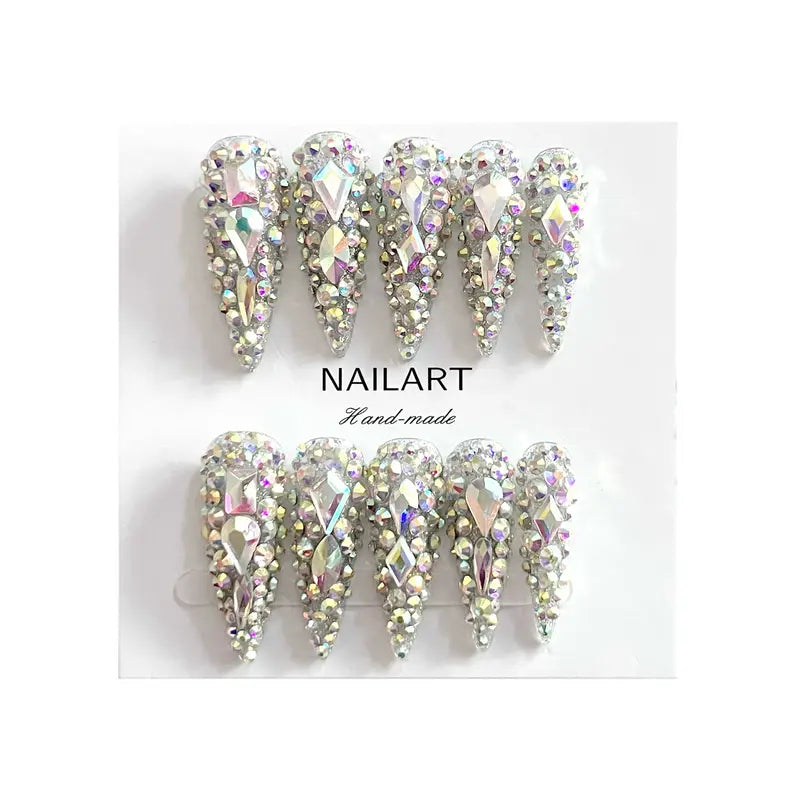 Rhinestone Stiletto Nails