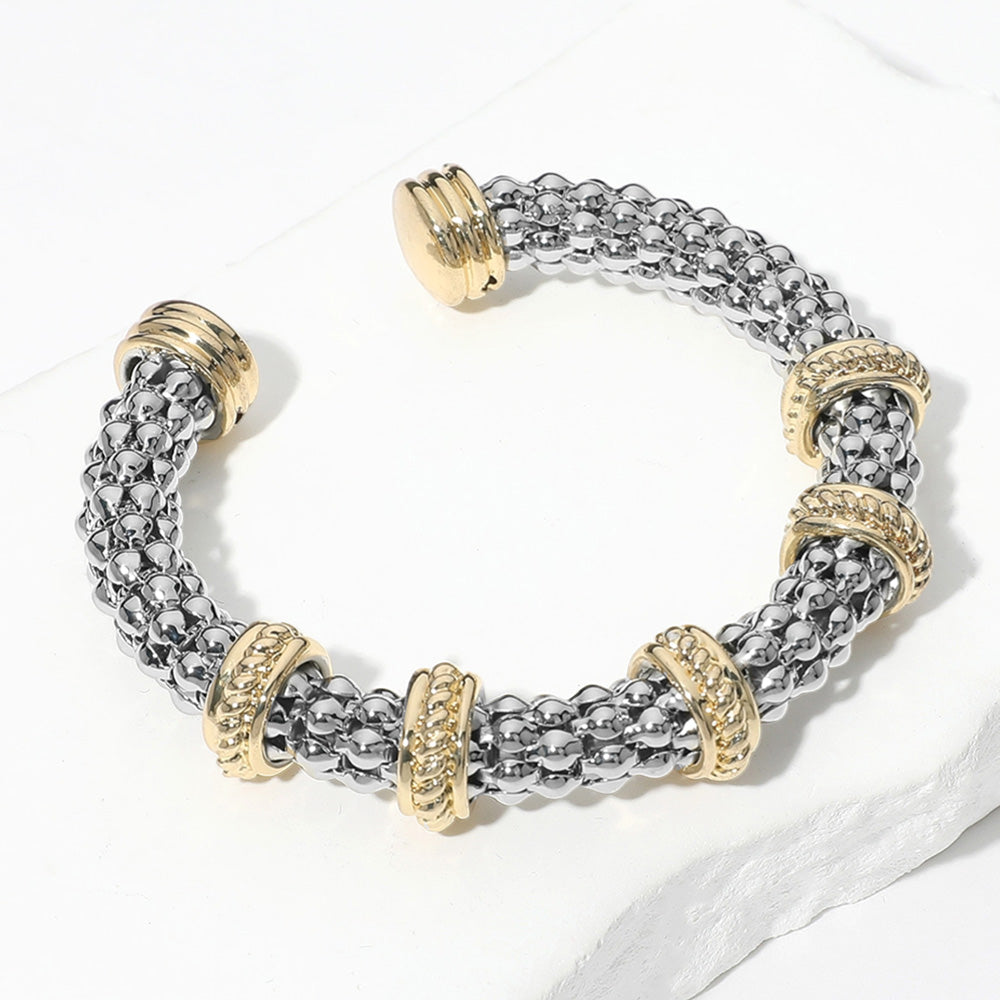 DYI Two Tone Chunky Bubble Cuff Bracelet