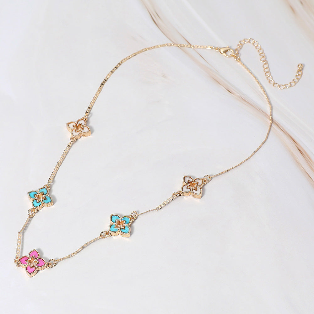Clover Station Necklace