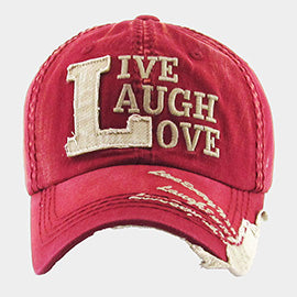 Live Laugh Love Distressed Cap