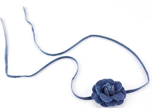 Denim Choker Necklace