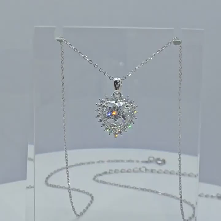 2CTW Moissanite Love Necklace
