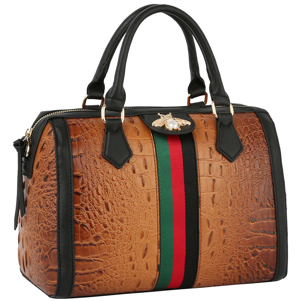 Fashion Stripe Design Texture Boston Bag