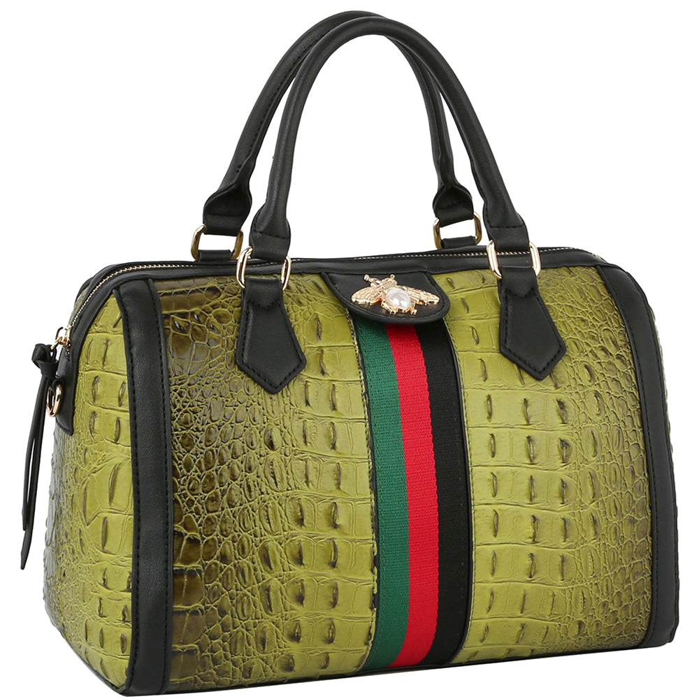 Fashion Stripe Design Texture Boston Bag