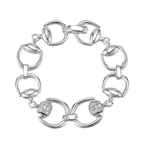 DYI Paved Pointed Horsebit Link Magnetic Bracelet