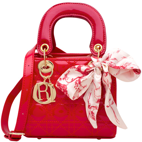 'CD' Inspired Glossy Handle Bag