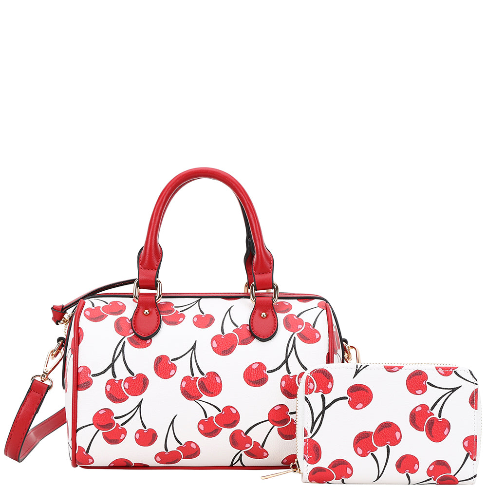 Cherry Satchel Wallet Set