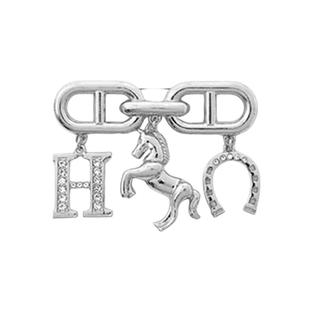 Horse And Horseshoe Brooch