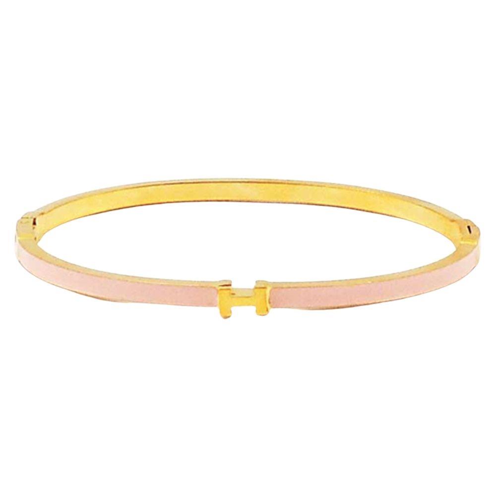 Stainless Steel Skinny Enamel Bangle Bracelet
