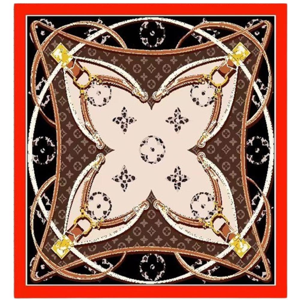 🌸✨ Flower Pattern Silky Bandana Square Scarf