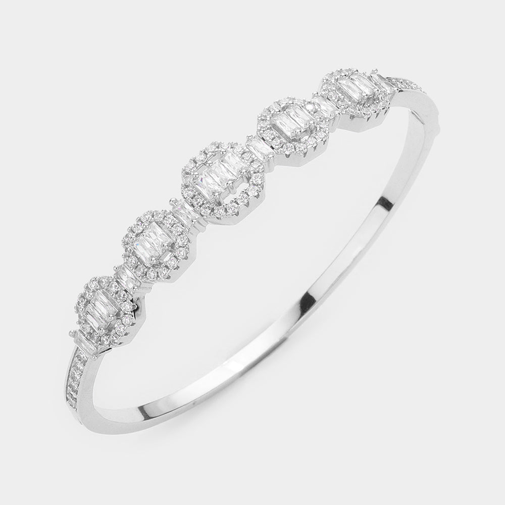 DYI Stone Pointed Bangle Evening Bracelet