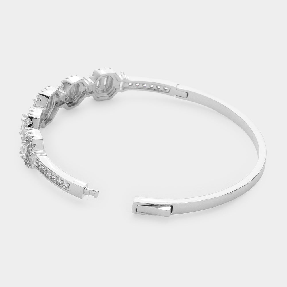 DYI Stone Pointed Bangle Evening Bracelet