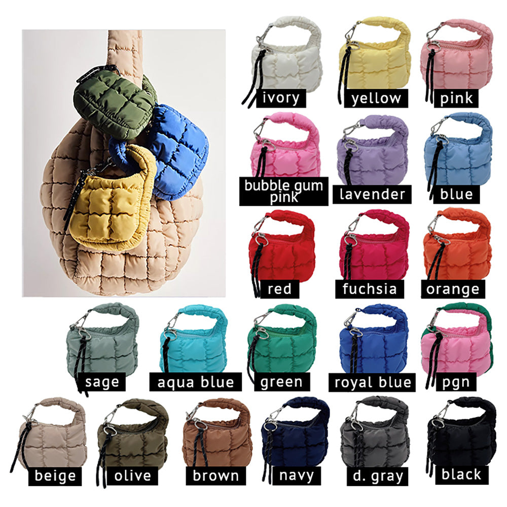 Quilted Puffer Mini Purse Bag / Bag Charm