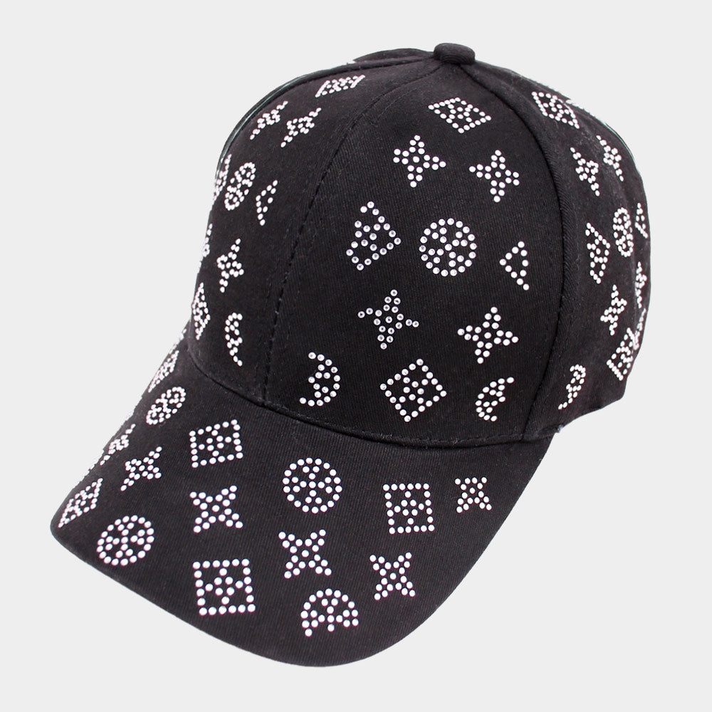 Bling Patterned Baseball Cap