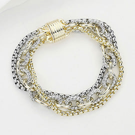 DYI Two Tone Multi Layered Chunky Chain