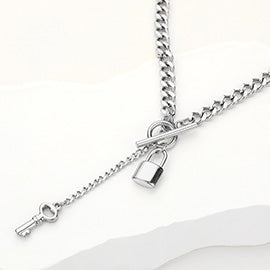 Lock and Key Toggle Necklace