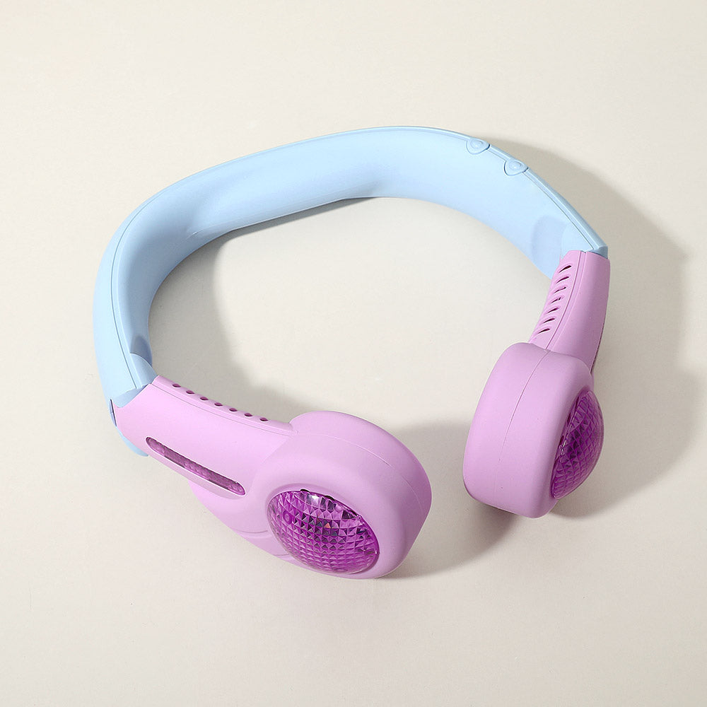 Light Up Foldable Portable Neck Fan