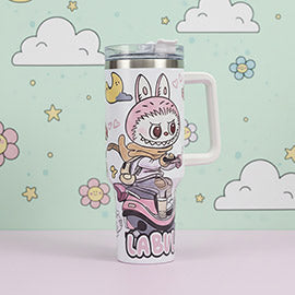 PREORDER Monster Bunny Character Printed 40oz Stainless Steel Tumbler with Handle