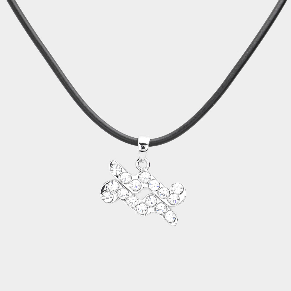Embellished Zodiac Pendant Necklace