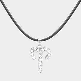 Embellished Zodiac Pendant Necklace