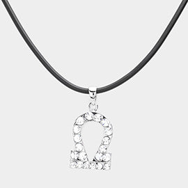 Embellished Zodiac Pendant Necklace
