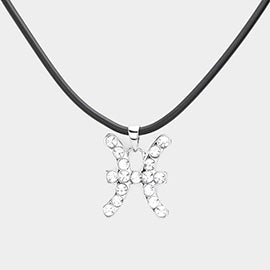 Embellished Zodiac Pendant Necklace