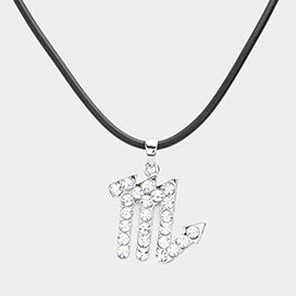 Embellished Zodiac Pendant Necklace
