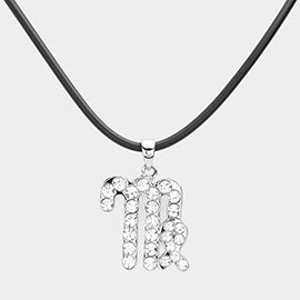 Embellished Zodiac Pendant Necklace
