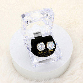 12mm Stud Earrings with Clear Box