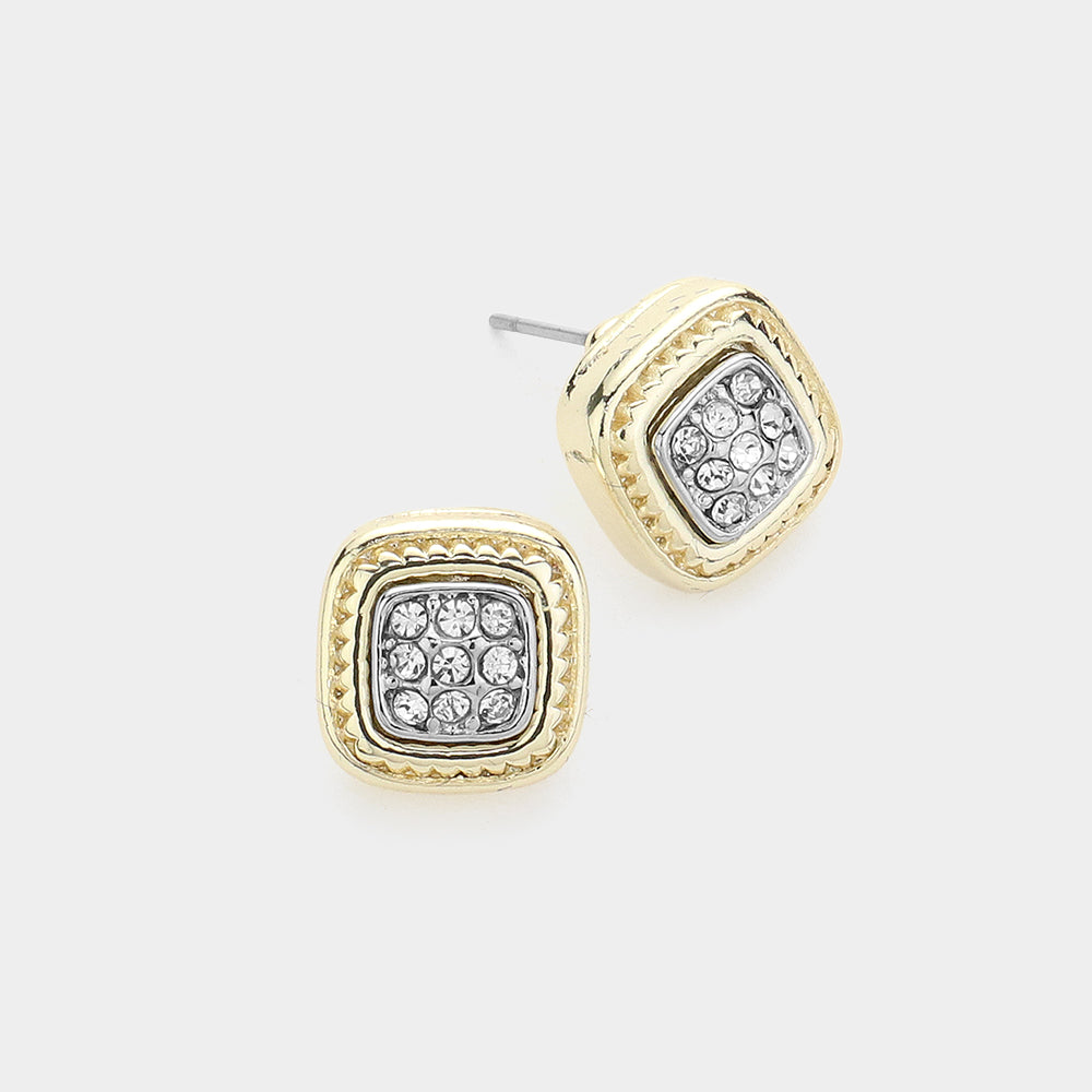 DYI Two Tone Stud Earrings