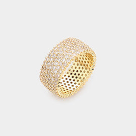 DYI Eternity Stone Paved Band Ring