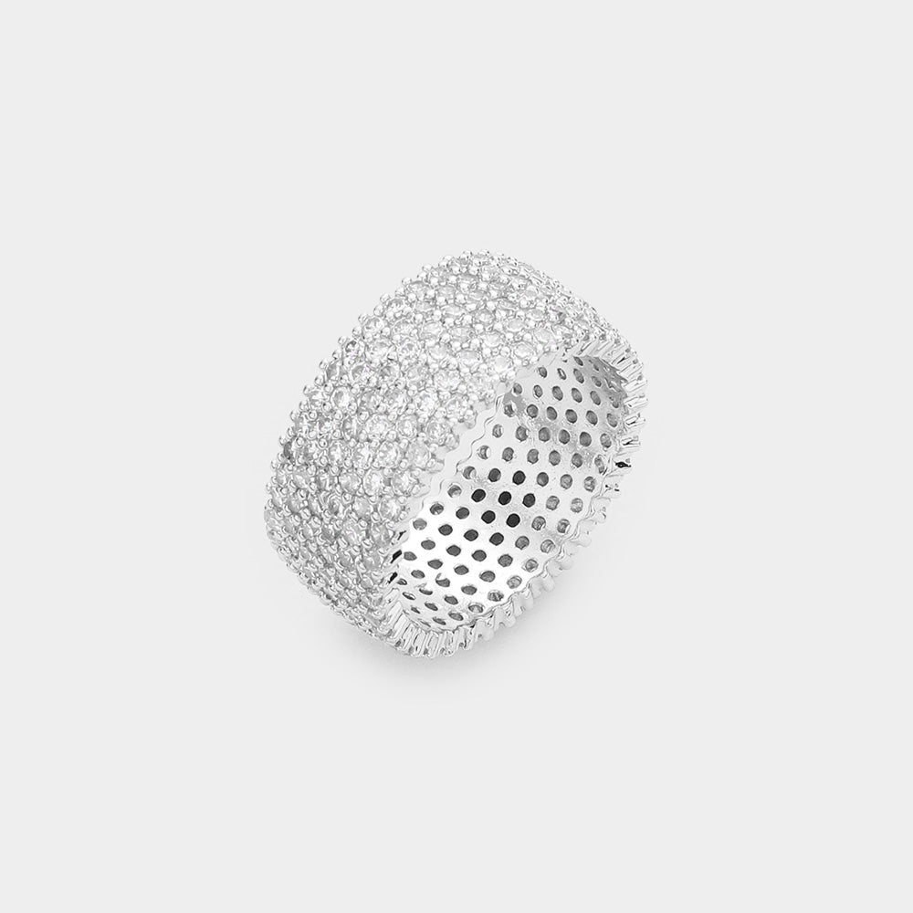 DYI Eternity Stone Paved Band Ring