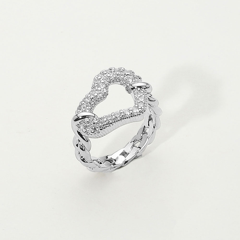 DYI Paved Open Heart Ring