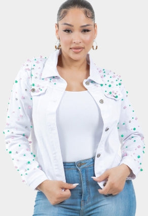 Pearl Bling Denim Jacket