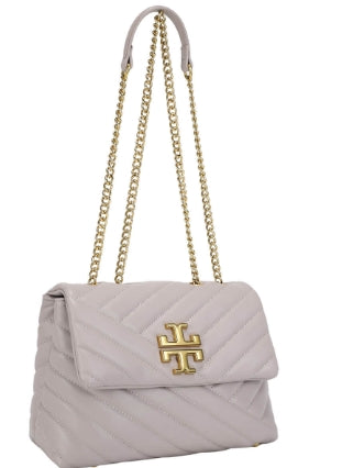Quilted Chain Link Flap Crossbody Shoulder Bag