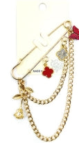 Butterfly Quatrefoil (Clover) Flower Leaf Charm Brooches