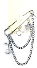 Butterfly Quatrefoil (Clover) Flower Leaf Charm Brooches