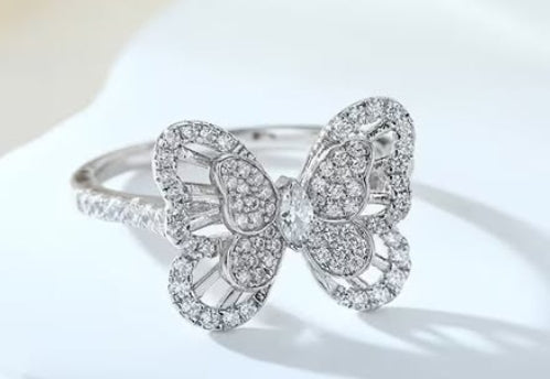 Moissanite Butterly Ring