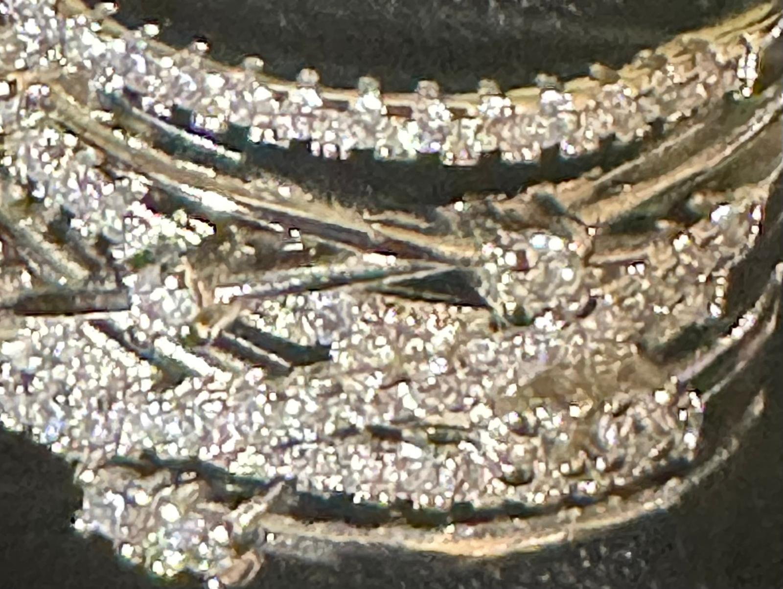 .15 CTW Lasagna Moissanite Ring