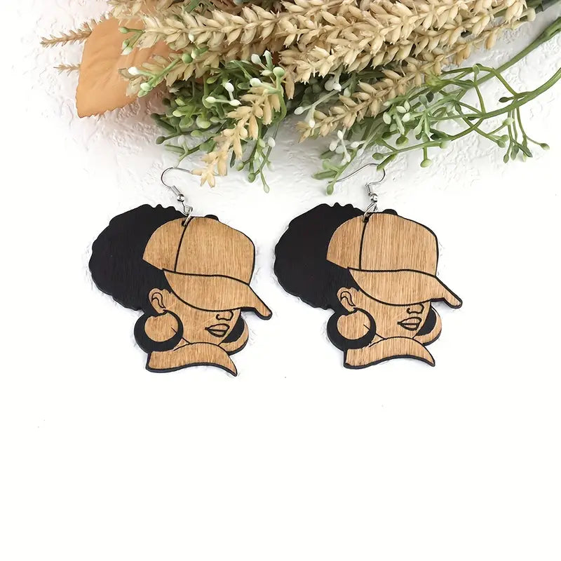 Wooden Dangle Earrings