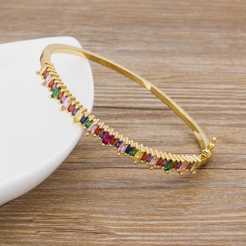 DYI Multicolor Gemstone Bangle