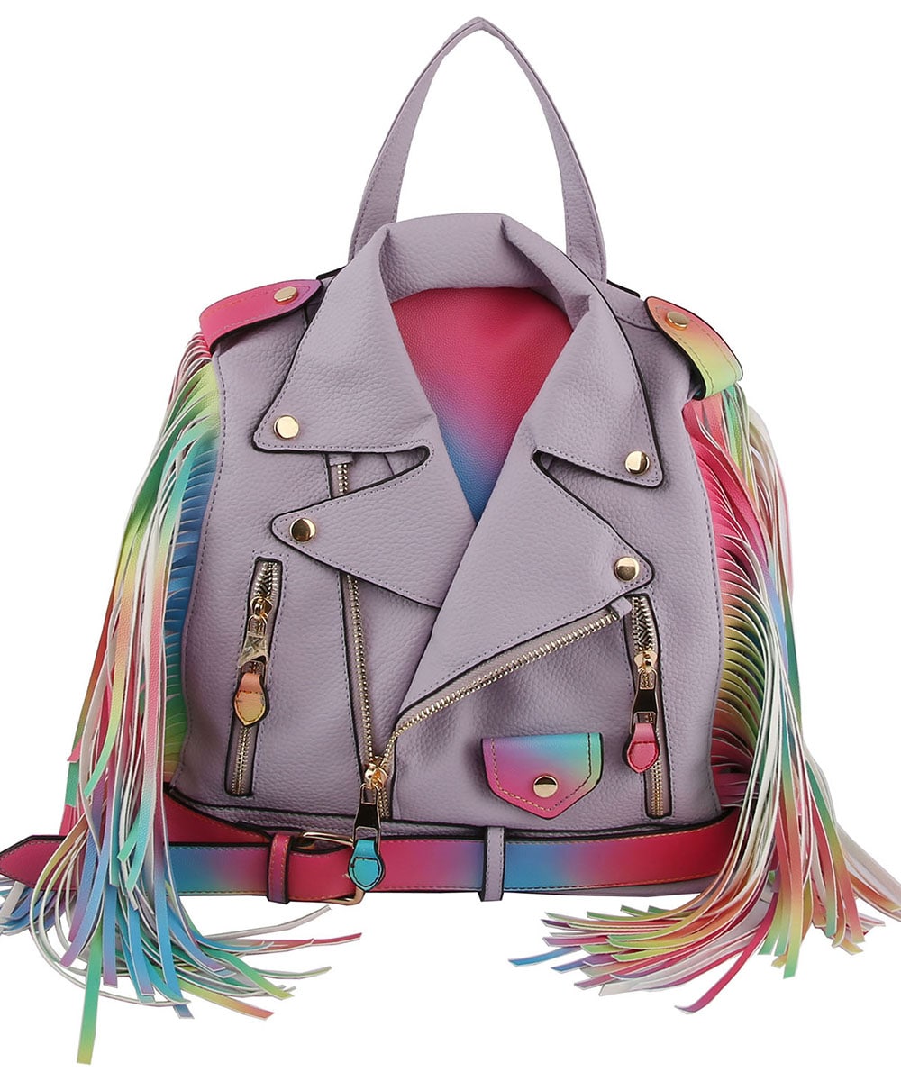 Motorcycle Jacket Fringe Backpack