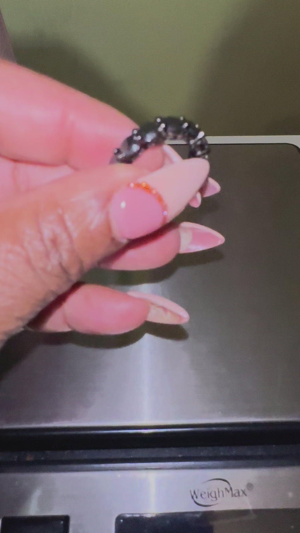7 CTW Black Eternity Moissanite Ring