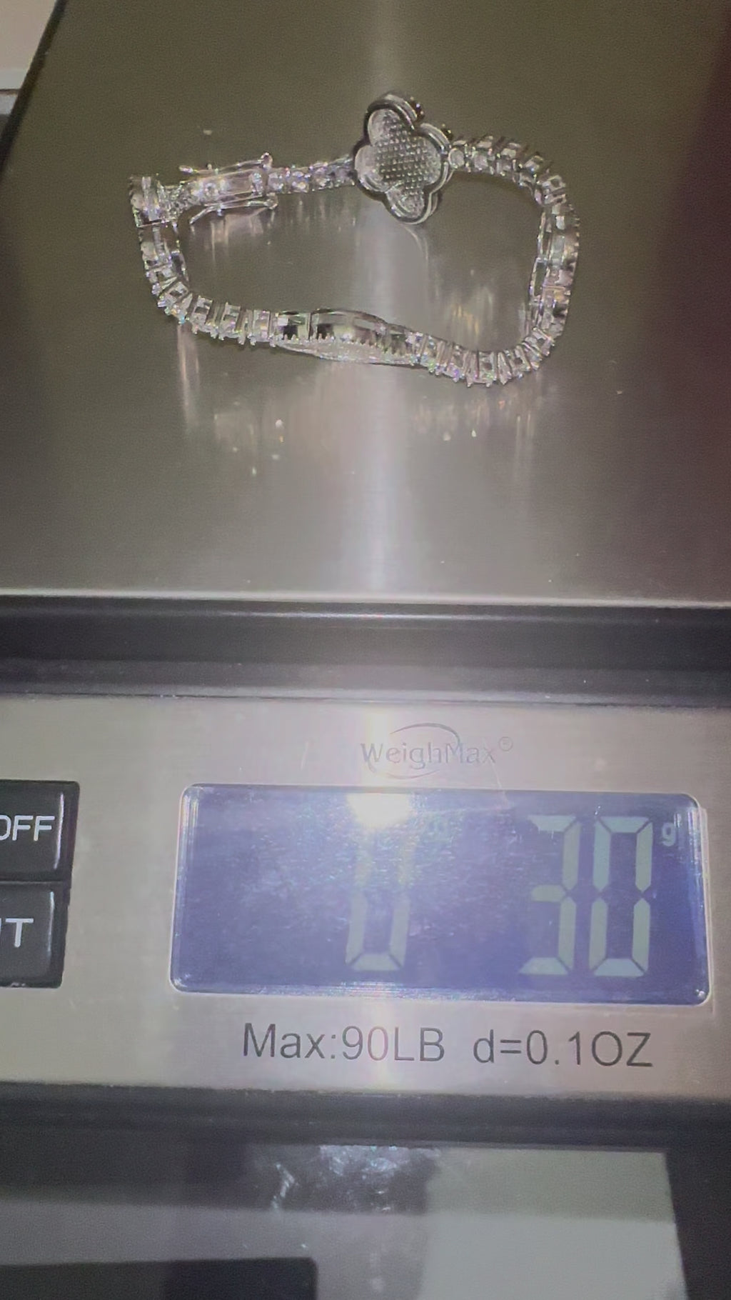 14 CTW Moissanite Clover Bracelet (Custom)